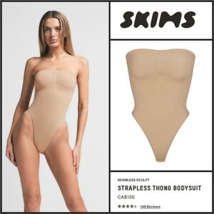 NEW SKIMS SEAMLESS SCULPT STRAPLESS THONG BODYSUIT Medium